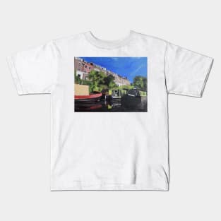 London, Canal Boats Kids T-Shirt